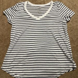 So (Khols) Women’s t-shirt - white and navy stripped size small